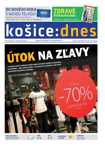Obálka e-magazínu košice:dnes 29.12.2015