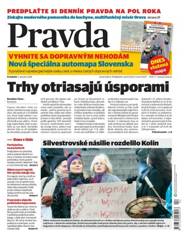 Obálka e-magazínu Pravda 11. 1. 2016
