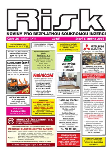 Obálka e-magazínu Risk 26/2016
