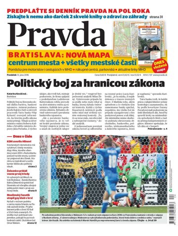 Obálka e-magazínu Pravda 13. 6. 2016