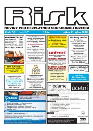 Obálka e-magazínu Risk 82/2016