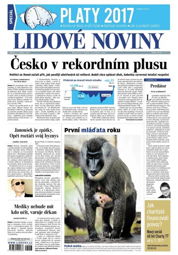 Obálka e-magazínu Lidové noviny 4.1.2017