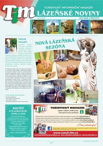 Obálka e-magazínu TIM Magazín - Lázeňské noviny 2017