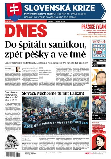 Obálka e-magazínu MF Dnes 3.3.2018