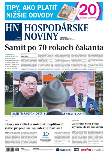 Obálka e-magazínu Hospodárske noviny 12.06.2018