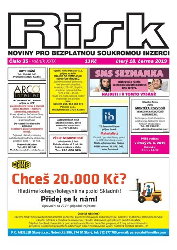 Obálka e-magazínu Risk 35/2019