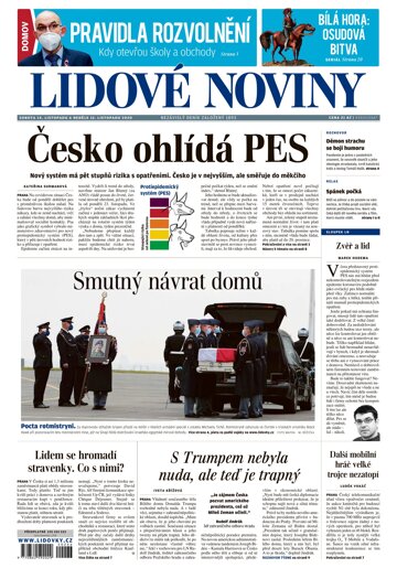 Obálka e-magazínu Lidové noviny 14.11.2020