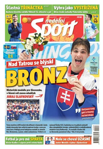 Obálka e-magazínu Nedělní Sport 20.2.2022