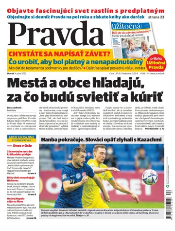 Obálka e-magazínu Pravda 14. 6. 2022
