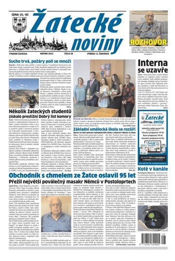 Obálka e-magazínu Žatecké noviny 28/23