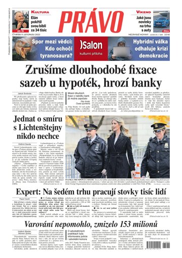 Obálka e-magazínu Deník Právo 9.11.2023