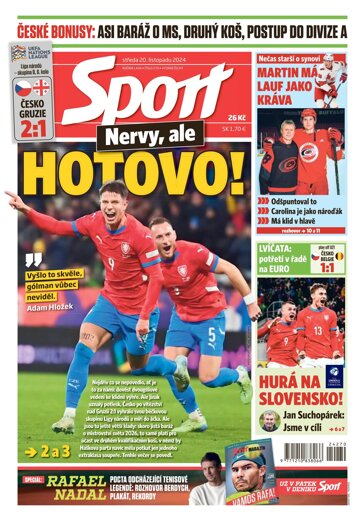 Obálka e-magazínu Sport 20.11.2024
