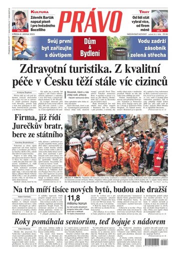 Obálka e-magazínu Deník Právo 8.1.2025