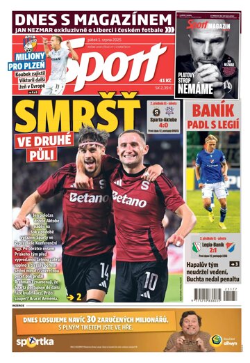 Obálka e-magazínu Sport 1.8.2025