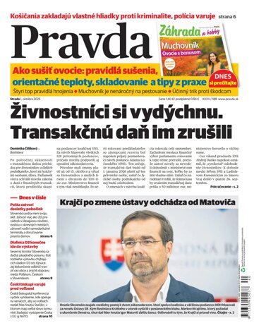 Obálka e-magazínu Pravda 1. 10. 2025