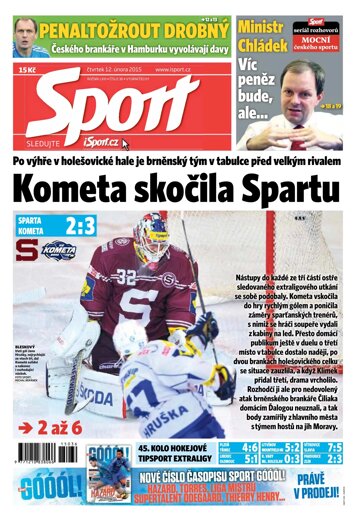 Obálka e-magazínu Sport 12.2.2015