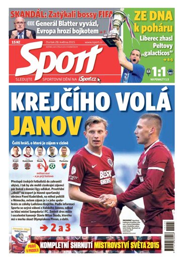 Obálka e-magazínu Sport 28.5.2015