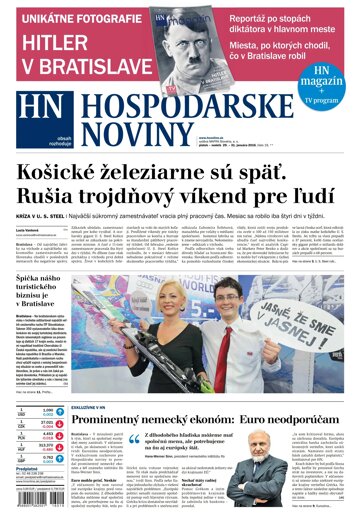 Obálka e-magazínu Hospodárske noviny 29.01.2016