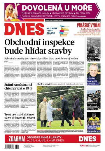 Obálka e-magazínu MF Dnes 23.4.2016