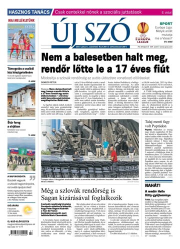 Obálka e-magazínu Új Szó 6.7.2017