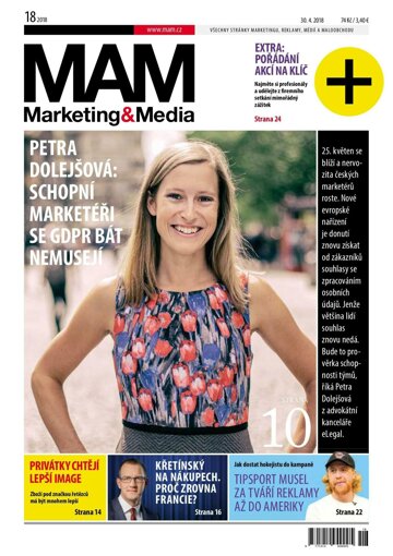 Obálka e-magazínu Marketing & Media 18 - 30.4.2018