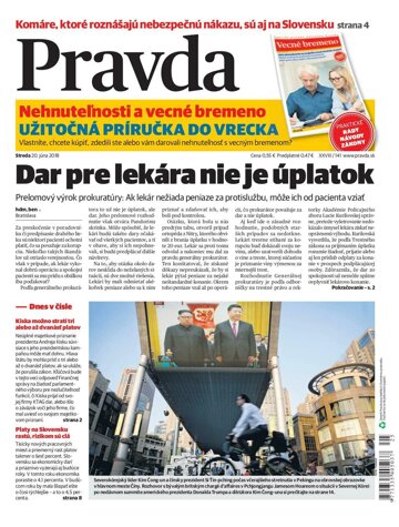 Obálka e-magazínu Pravda 20. 6. 2018