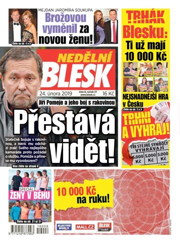 Obálka e-magazínu Nedělní Blesk 24.2.2019