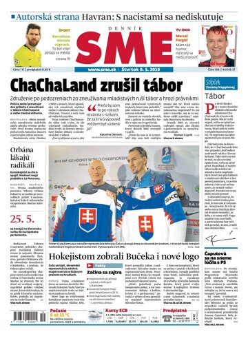 Obálka e-magazínu SME 9.5.2019