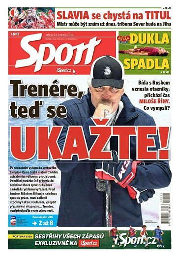 Obálka e-magazínu Sport 15.5.2019