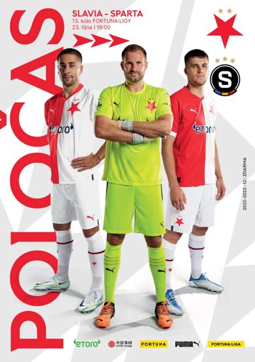 Obálka e-magazínu Poločas 23/2022č.12 Slavia - Sparta