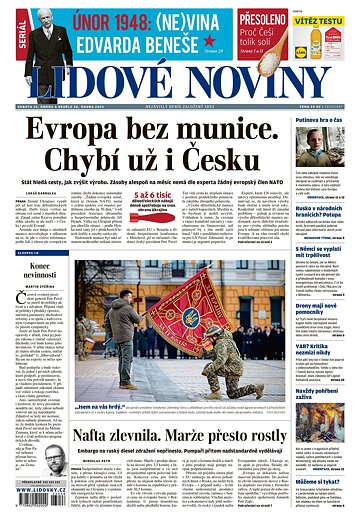 Obálka e-magazínu Lidové noviny 25.2.2023