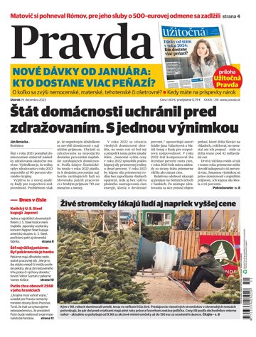 Obálka e-magazínu Pravda 19. 12. 2023