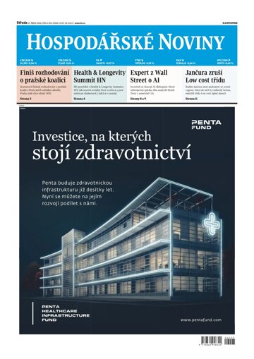 Obálka e-magazínu Hospodářské noviny 203 - 21.10.2026