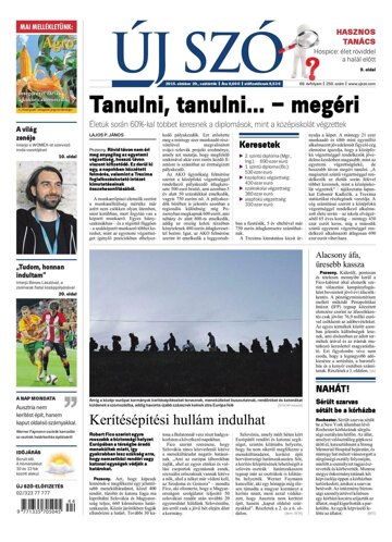 Obálka e-magazínu Új Szó 29.10.2015