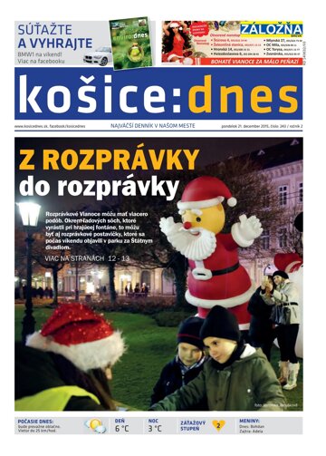 Obálka e-magazínu košice:dnes 21.12.2015