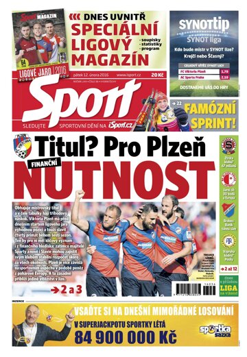 Obálka e-magazínu Sport 12.2.2016