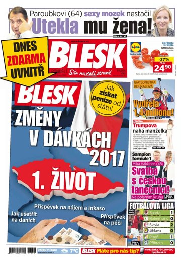 Obálka e-magazínu Blesk 20.2.2017