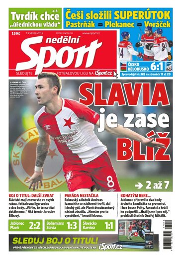 Obálka e-magazínu Nedělní Sport 7.5.2017