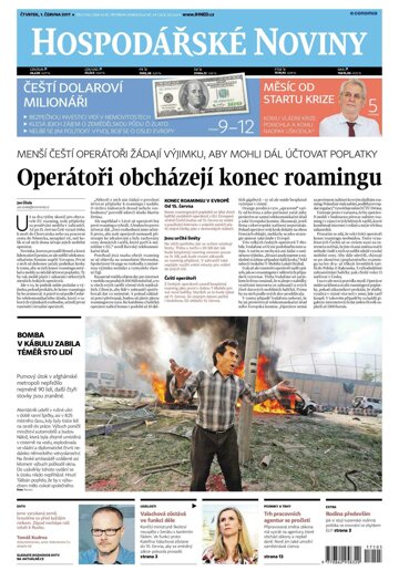 Obálka e-magazínu Hospodářské noviny 105 - 1.6.2017