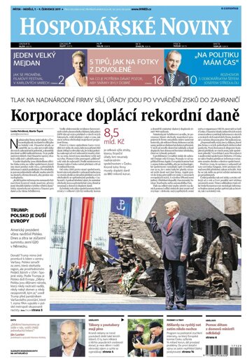 Obálka e-magazínu Hospodářské noviny 129 - 7.7.2017