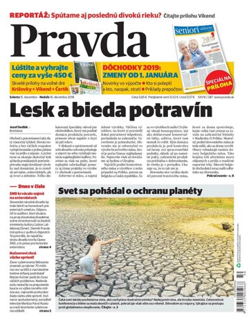 Obálka e-magazínu Pravda 15. 12. 2018