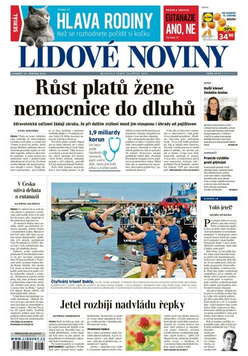 Obálka e-magazínu Lidové noviny 10.6.2019