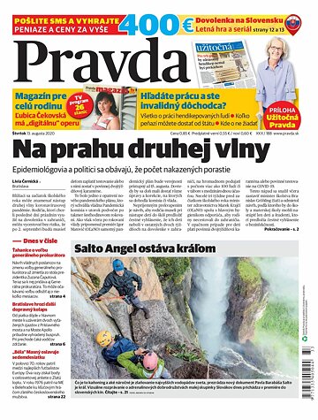 Obálka e-magazínu Pravda 13. 8. 2020