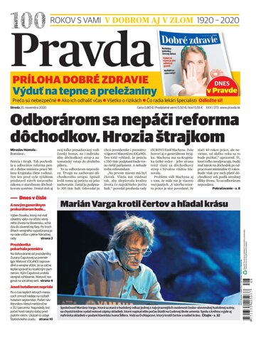 Obálka e-magazínu Pravda 25. 11. 2020