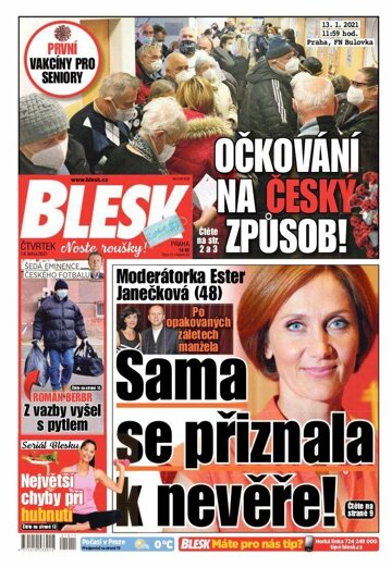 Obálka e-magazínu Blesk 14.1.2021