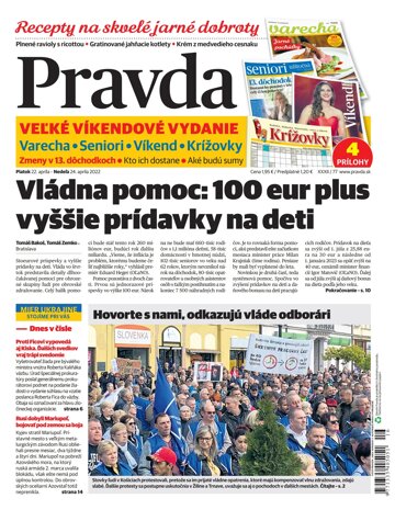 Obálka e-magazínu Pravda 22. 4. 2022