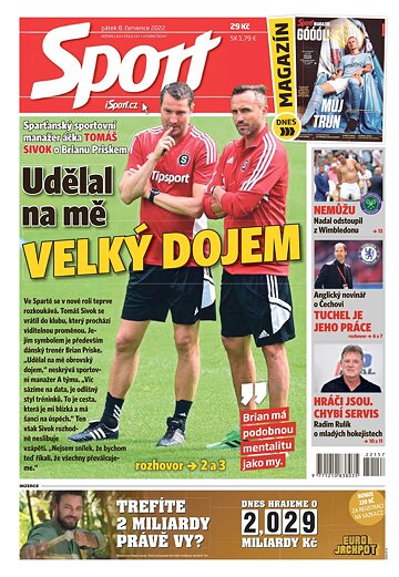 Obálka e-magazínu Sport 8.7.2022