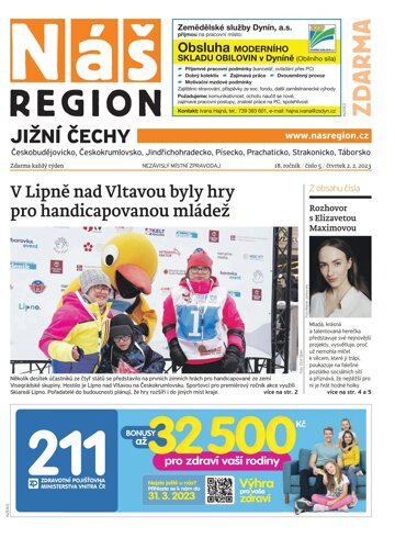 Obálka e-magazínu Náš Region - Jižní Čechy 5/2023