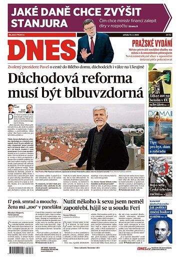 Obálka e-magazínu MF Dnes 15.2.2023