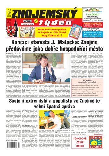 Obálka e-magazínu Znojemský týden 42/2022